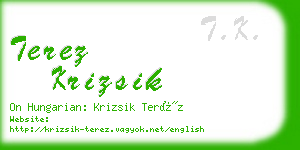 terez krizsik business card